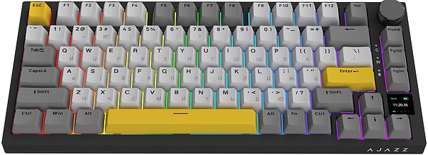 Фото - Клавіатура бездротова ігрова Ajazz AK820 Pro Flying Fish Switch (AK820PRO-FF-BGY)