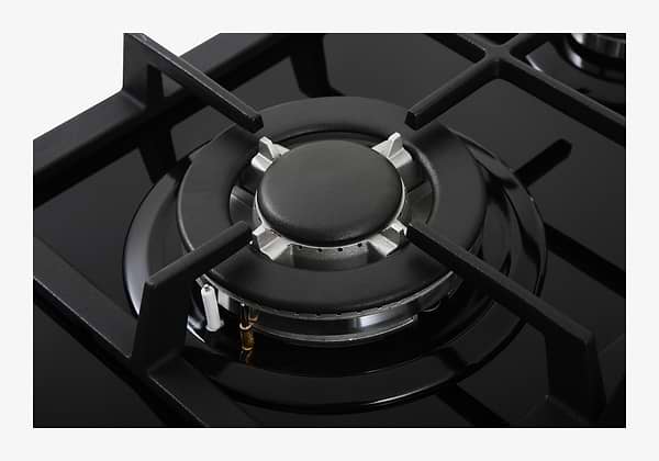 Фото - Комплект техніки Interline Варильна поверхня + Витяжка вбудована Interline HGG 764 FGT BA + DELI BL A/60/2/T