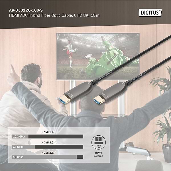 Фото - Кабель HDMI Digitus HDMI UHD 8K 10 м Black