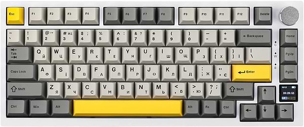 Фото - Клавиатура беспроводная игровая EPOMAKER AK820 Pro Flying Fish Switch Hot-Swap White (AK820-PRO-W-FF)