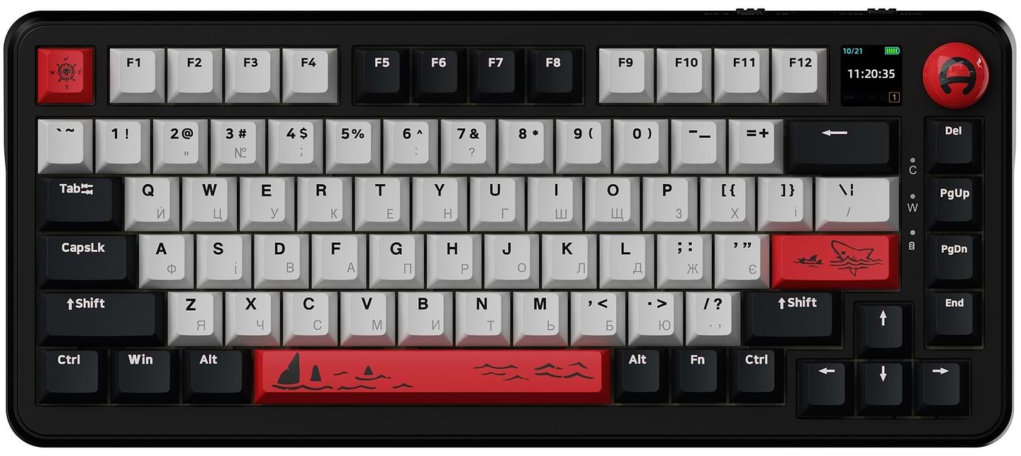 Клавіатура бездротова ігрова Ajazz AK820 MAX Avocado Switch (AK820MAX-AS-BG) - Фото 1