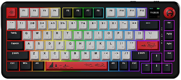 Фото - Клавіатура бездротова ігрова Ajazz AK820 MAX Avocado Switch (AK820MAX-AS-BG)