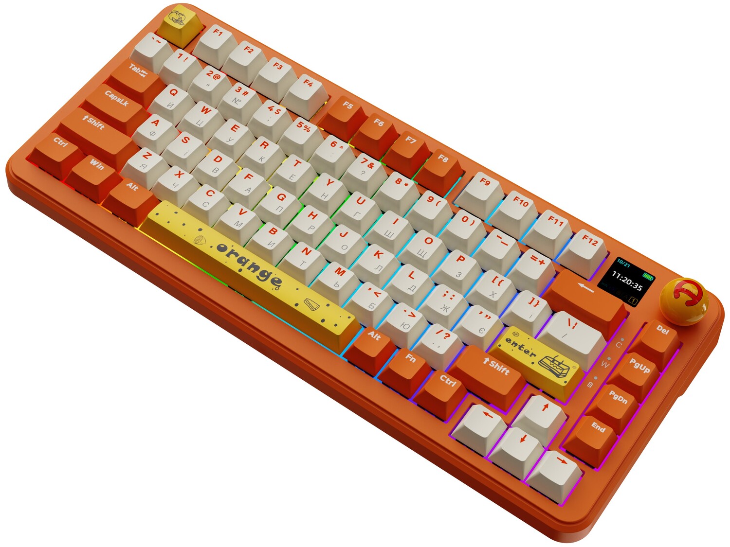 Фото - Клавіатура бездротова ігрова Ajazz AK820 MAX Avocado Switch (AK820MAX-AS-OW)