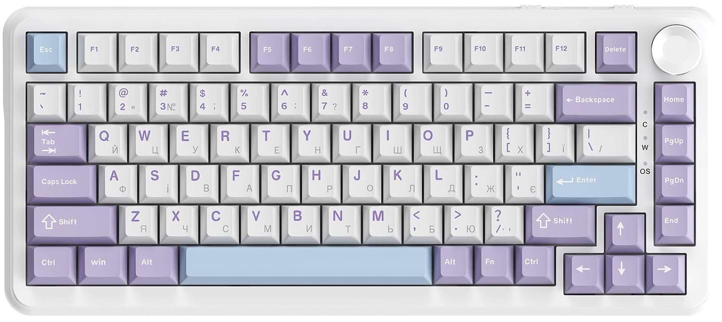 Клавиатура проводная игровая Ajazz AK820 MAX (AK820MAX-WM-PWB) - Фото 1