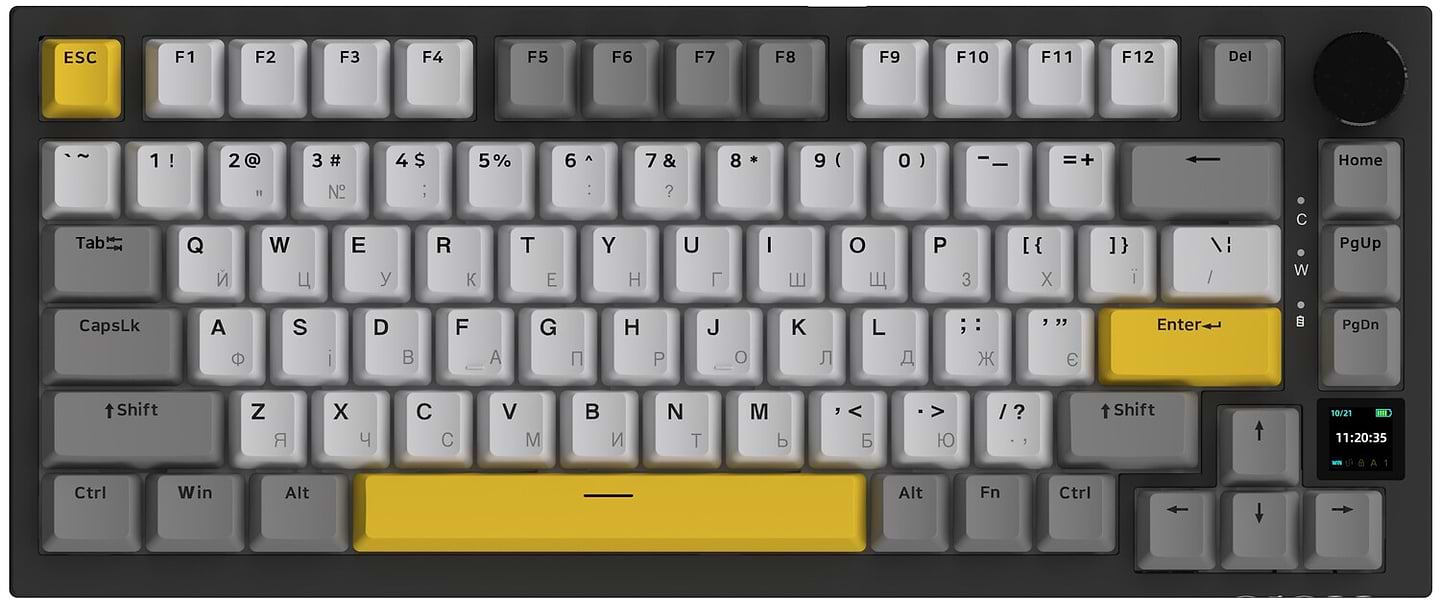 Клавіатура бездротова ігрова Ajazz AK820 Pro Gift Switch (AK820PRO-G-BGY) - Фото 1