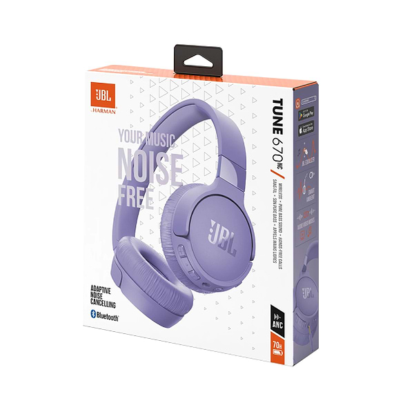 Фото - Навушники накладні бездротові JBL Tune 670NC Purple (JBLT670NCPUR)