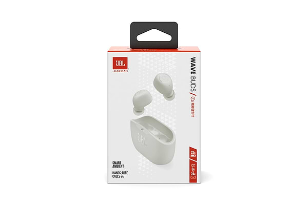 Фото - Наушники вкладыши беспроводные TWS JBL Wave Buds White (JBLWBUDSWHT)