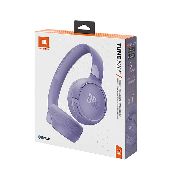 Фото - Уцінка - Навушники накладні бездротові JBL Tune 520BT Purple (JBLT520BTPUREU)