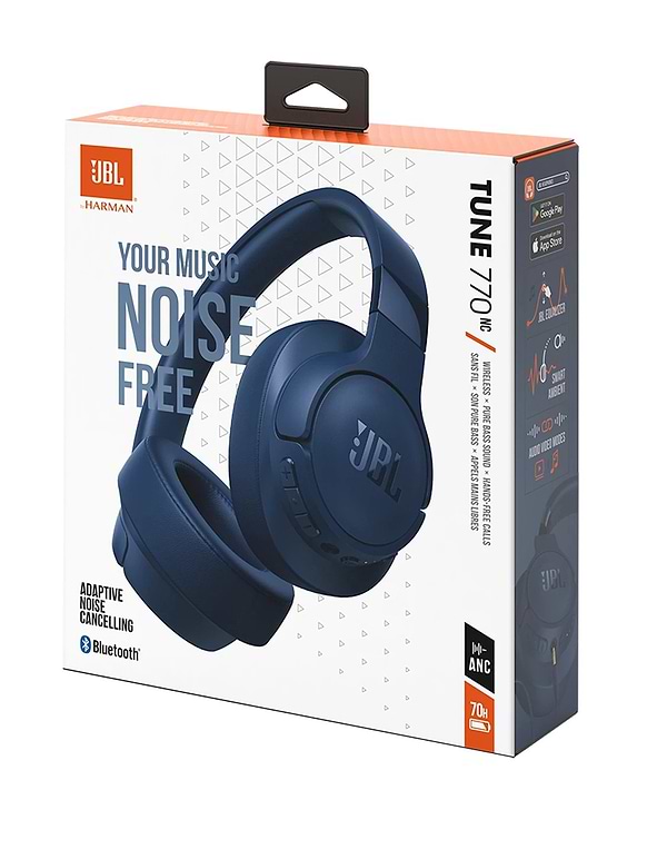 Фото - Навушники накладні бездротові JBL 770NC Blue (JBLT770NCBLU)
