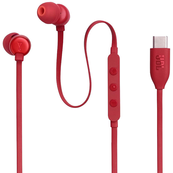 Фото - Навушники вкладиші дротові JBL Tune 310C USB-C Red (JBLT310CRED)