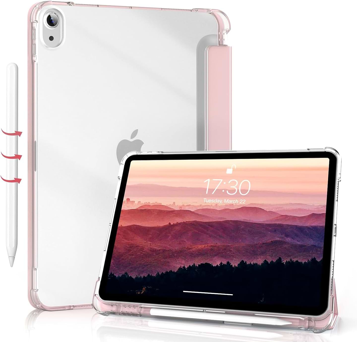 Чехол для планшета BeCover Soft Edge з кріпленням Apple Pencil for Apple iPad Air 11" M4 2026 Pink (715267)