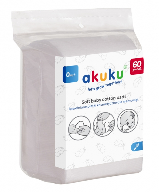 Ватні диски дитячі Akuku 60 шт. (A0003)