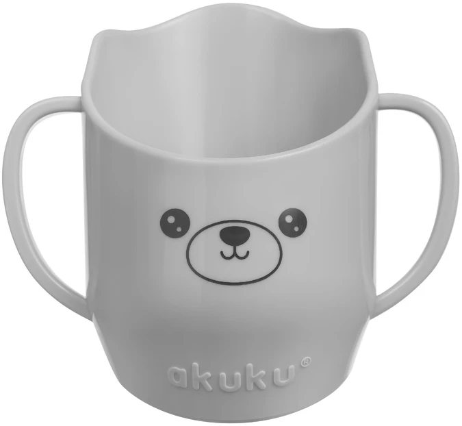 Чашка Akuku Наклонная для обучения пить Серая (A0695)
