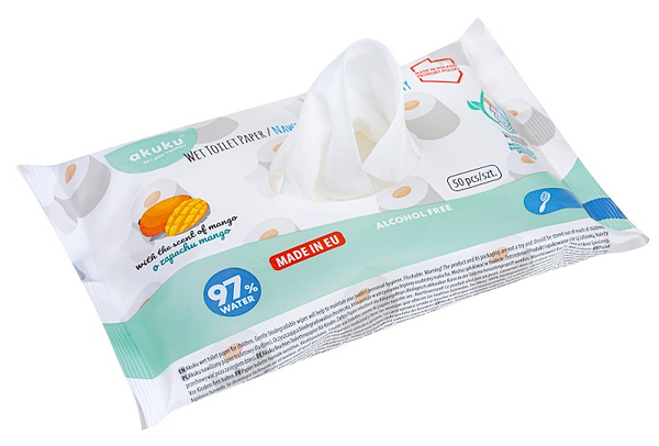 Фото - Влажная туалетная бумага Akuku A0030