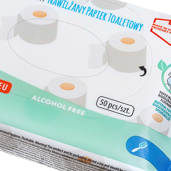 Фото - Влажная туалетная бумага Akuku A0030