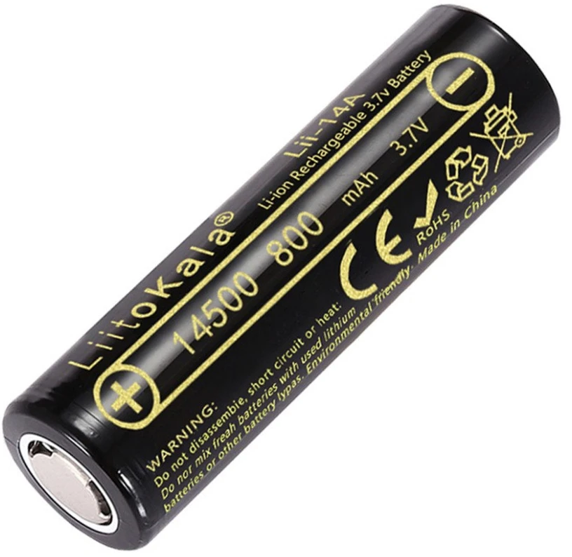 Аккумулятор тип 14500 LiitoKala 800mAh 3.7V (14A-N(14500))