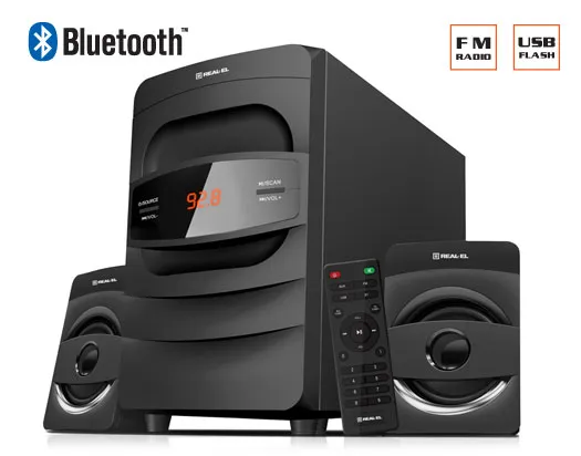 Фото - Комп'ютерна акустика 2.1 REAL-EL M-390 Black
