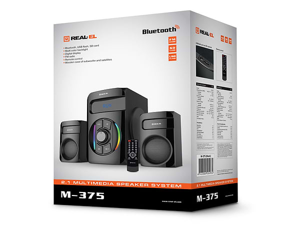 Фото - Комп'ютерна акустика 2.1 REAL-EL M-375 Black