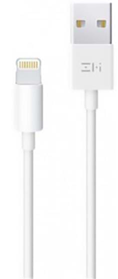 Кабель синхронізації даних ZMI USB-Lightning MFi 1m White (AL813)