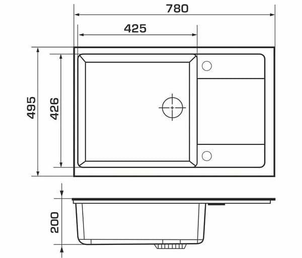 Фото - Мийка кухонна GRANADO Alicante Marron