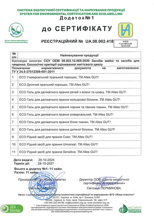 Фото - Уцінка - Пральний порошок Alles GUT! ECO Універсальний 3 кг