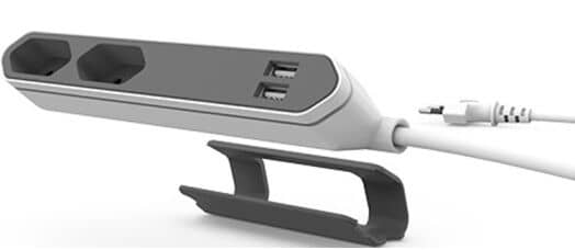 Подовжувач 220В Allocacoc Powerbar 2 роз. 1,5 м USB Gray (9102/PB2SEU) - Фото 1