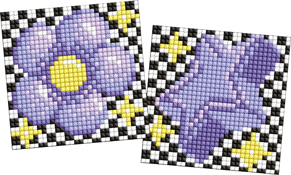 Набір для виготовлення декору Ideyka Фіолетова квітка і зірка 9х9 см (AMS1180)