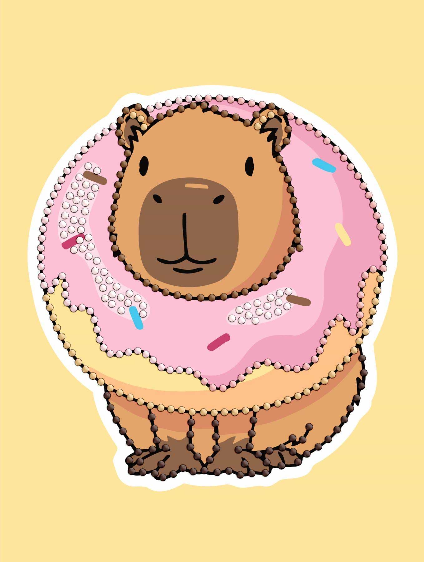 Алмазная живопись Ideyka Сладкий капибар 15x20 см (AMV1221)