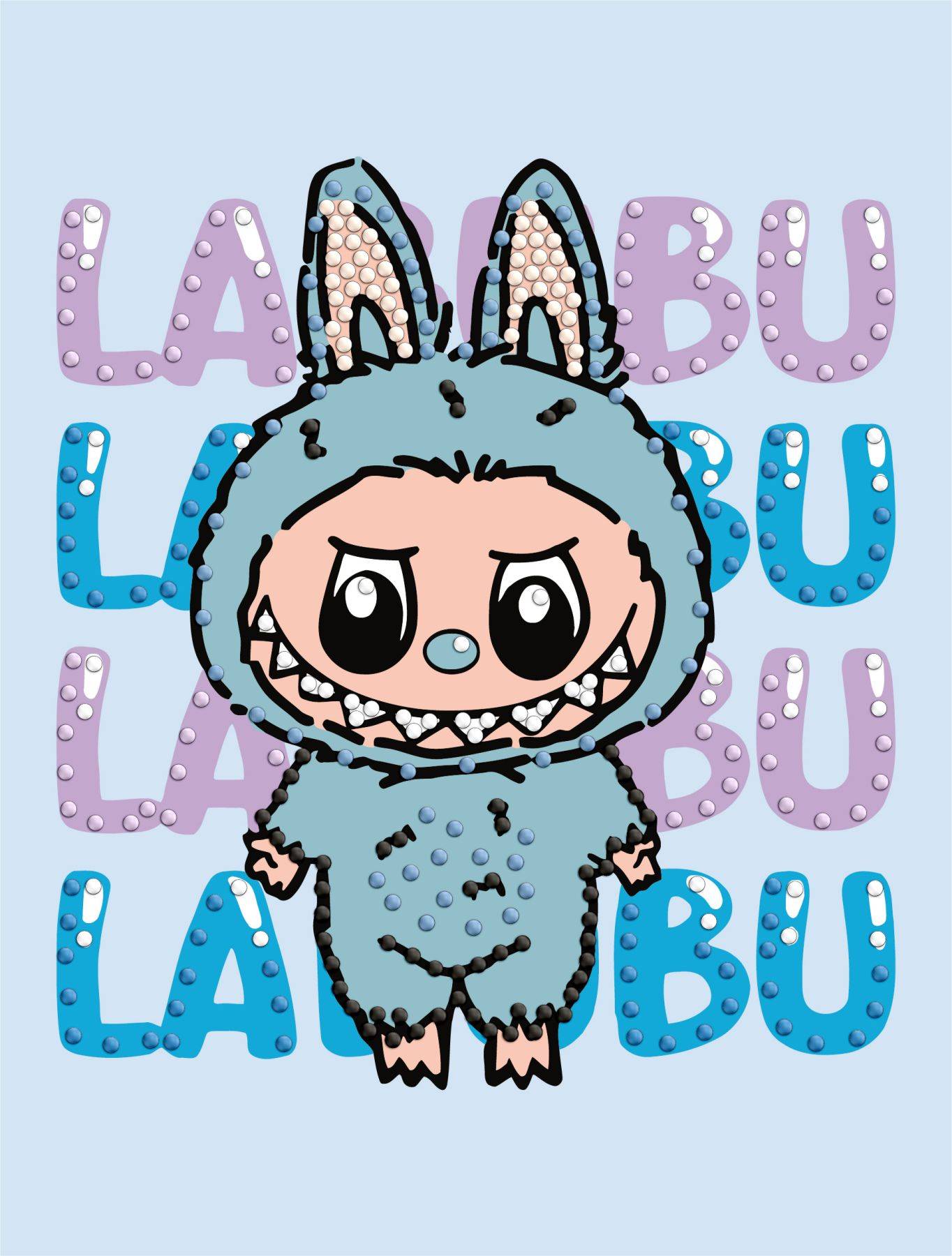 Алмазная живопись Ideyka Он Лабубу 15x20 см (AMV1228)