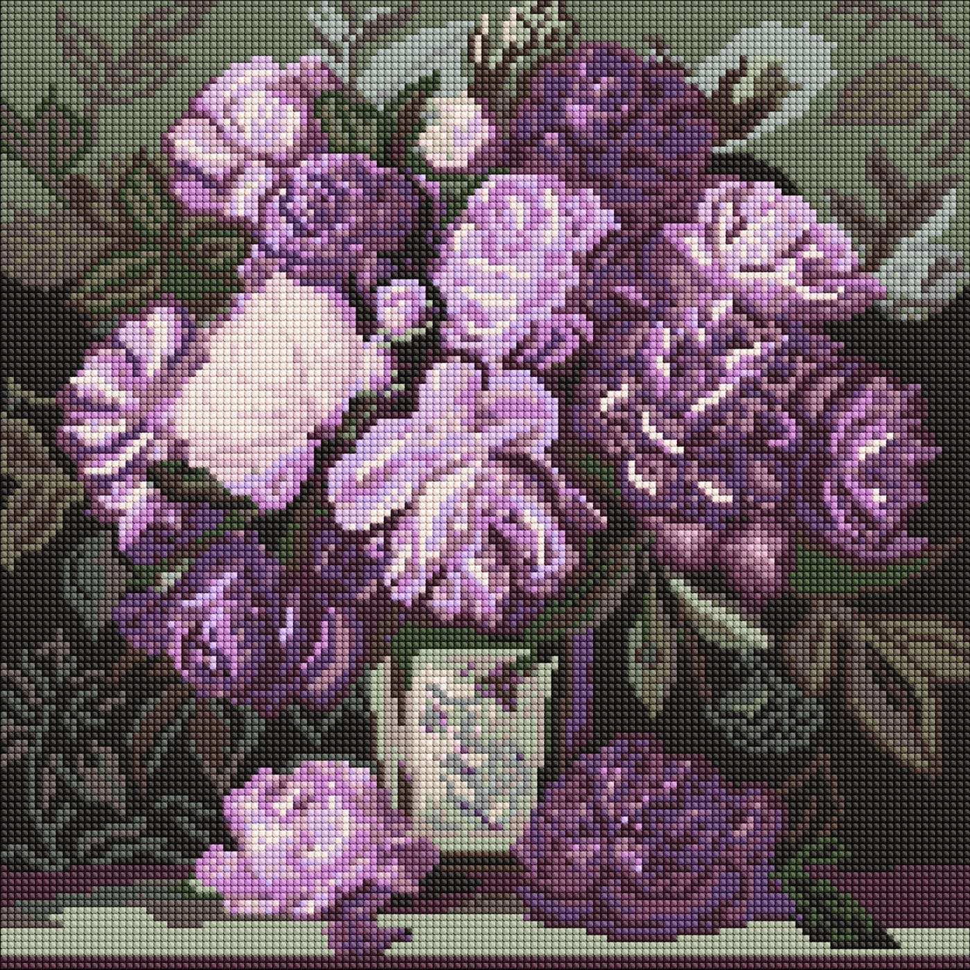 Алмазний живопис Ideyka Мелодія пелюсткових барв 40х40 см (AMO20038)