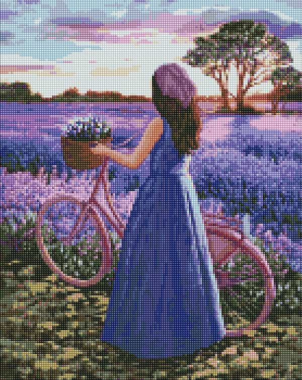 Фото - Алмазний живопис Ideyka Лавандове натхнення 40х50 см (AMO7438)