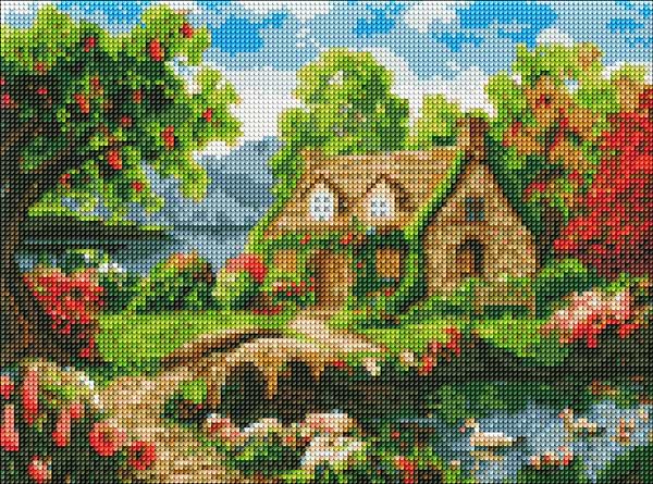 Фото - Алмазная живопись Ideyka "Цветущий домик" 30х40 см (AMO7549) Фото - Алмазная живопись Ideyka "Цветущий домик" 30х40 см (AMO7549)