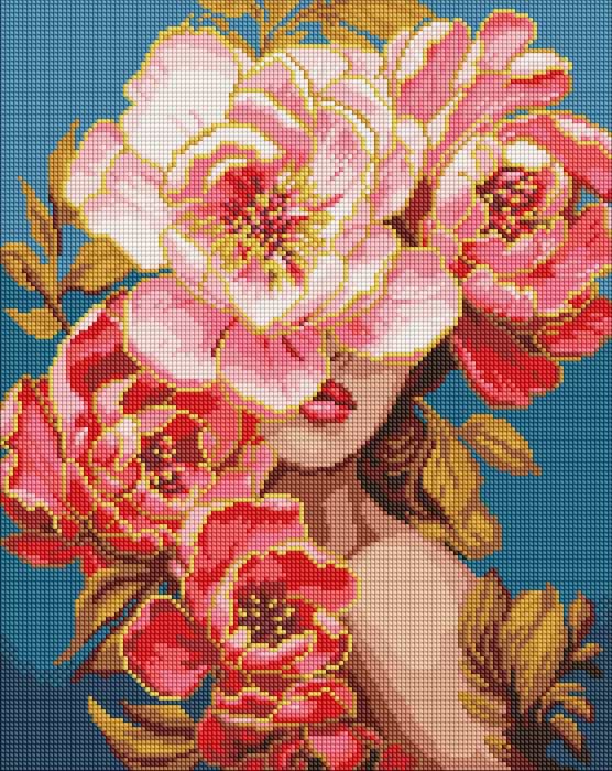 Алмазная живопись Ideyka "Цветущая грация" 40х50 см (AMO8004)