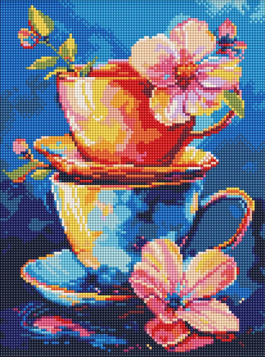 Алмазний живопис Ideyka без підрамника Таємниця чаювання 30х40 см (AMC8038)