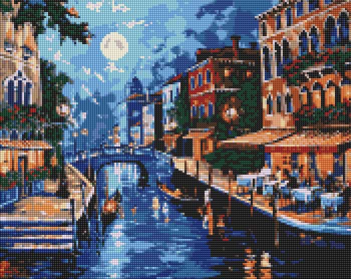 Алмазная живопись Ideyka Романтика Италии 40х50 см (AMO8048)