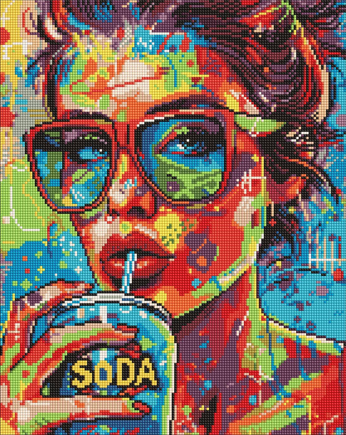 Алмазная живопись Ideyka Девушка с содовой 40х50 см (AMO8070)