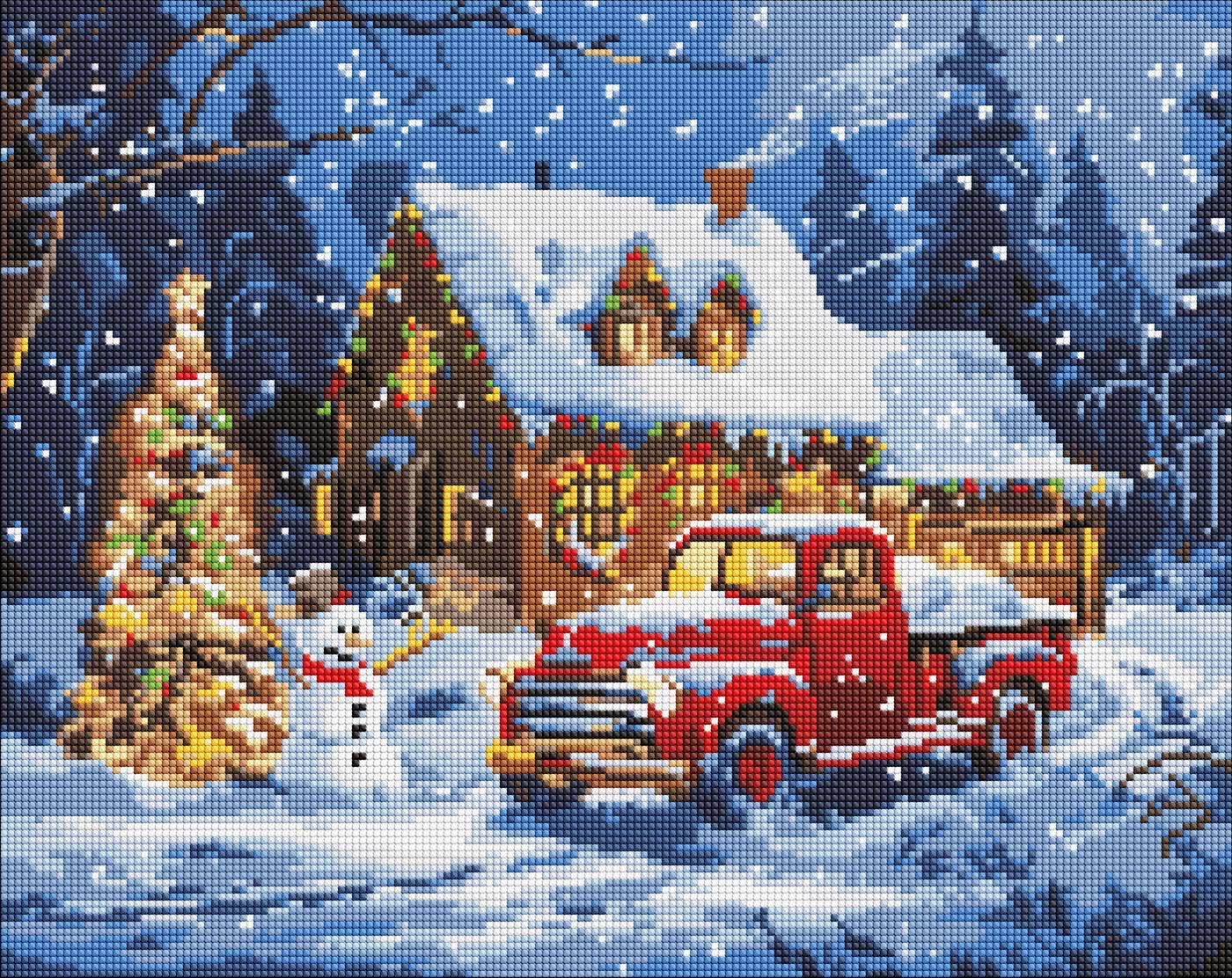 Алмазний живопис Ideyka Новорічні дива 40х50 см (AMO8101) - Фото 1