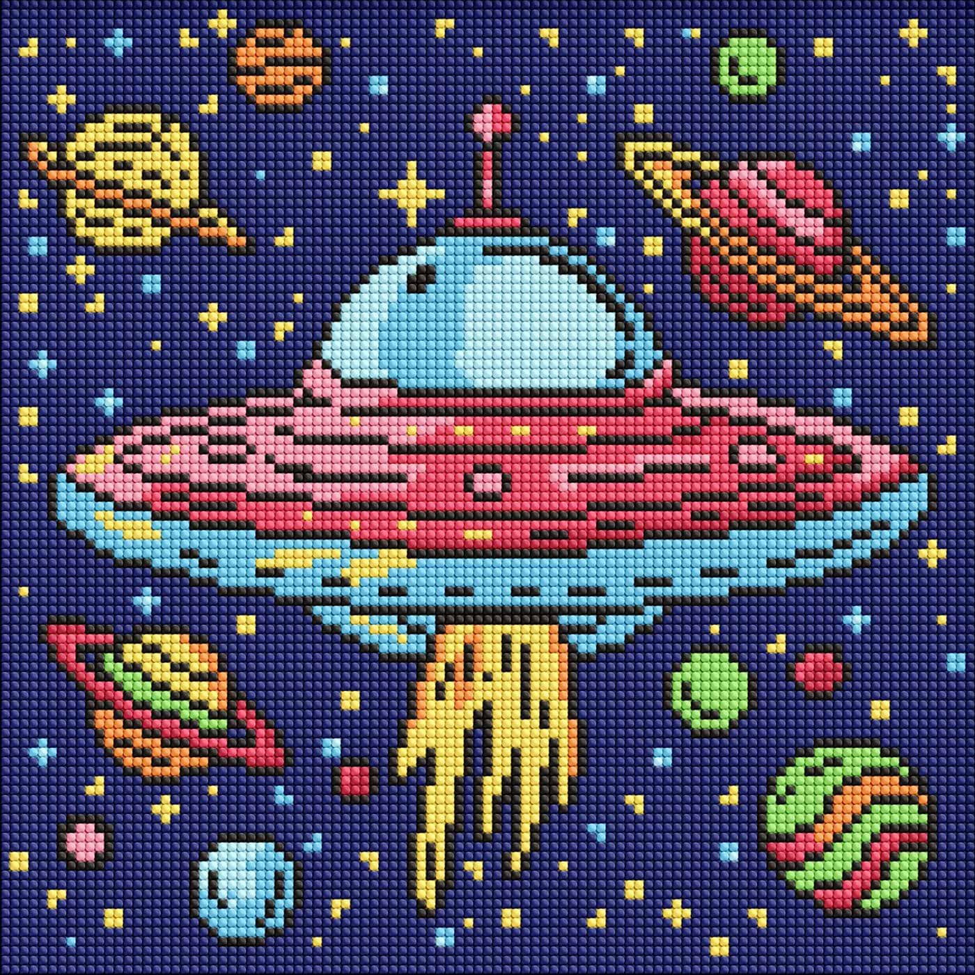 Алмазний живопис Ideyka Космічна подорож 30х30 см (AMO8107) - Фото 1