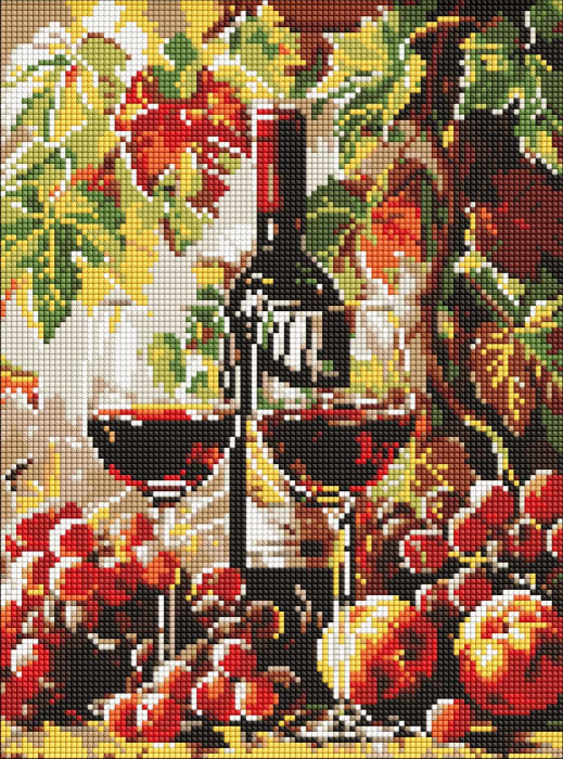 Алмазная живопись Ideyka "Осеннее вино" 30х40 см (AMO8114)