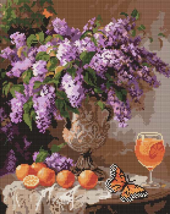 Алмазная живопись Ideyka Сиреневый аромат 40х50 см (AMO8125)