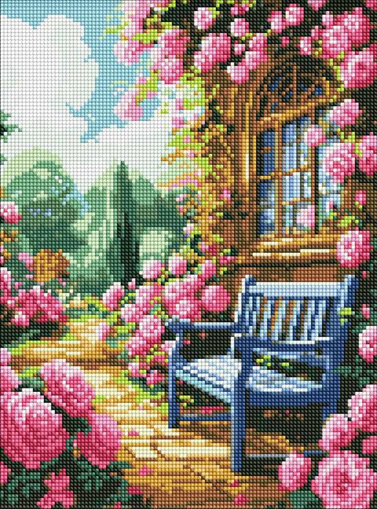 Алмазная живопись Ideyka Квітковий сад 30x40 см (AMO8140)