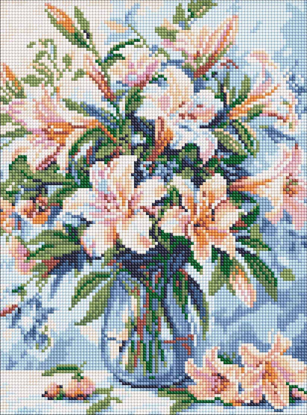 Алмазная живопись Ideyka Цветочная поэма 30x40 см (AMO8150)