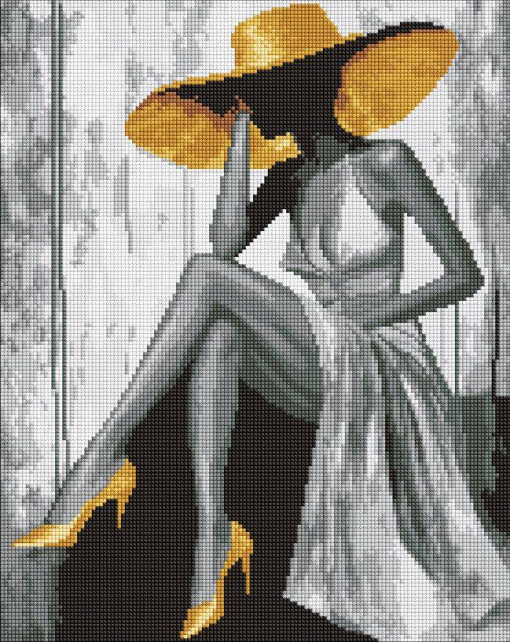 Алмазний живопис Ideyka Золота дама 40х50 см (AMO8243)