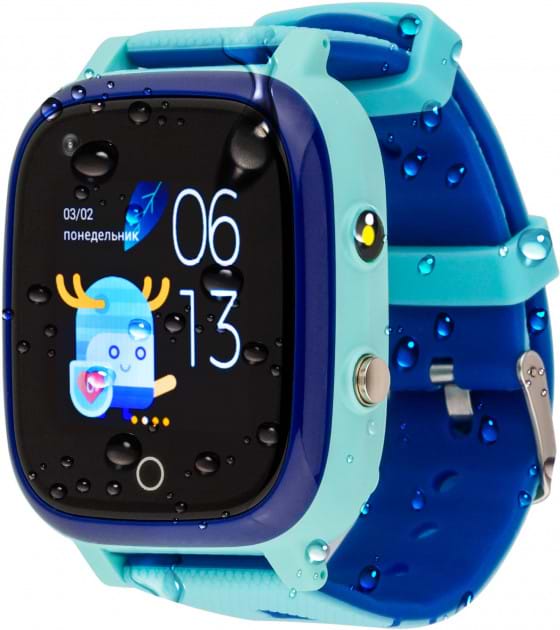 Фото - Уцінка - Дитячий годинник AmiGo GO005 4G WIFI Thermometer Blue #