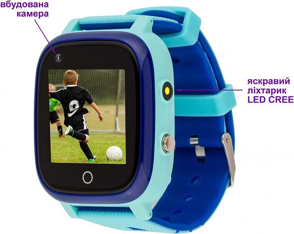 Фото - Уцінка - Дитячий годинник AmiGo GO005 4G WIFI Thermometer Blue #