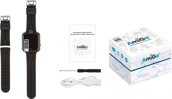 Фото - Детские часы AmiGo GO002 Swimming Camera WIFI Black
