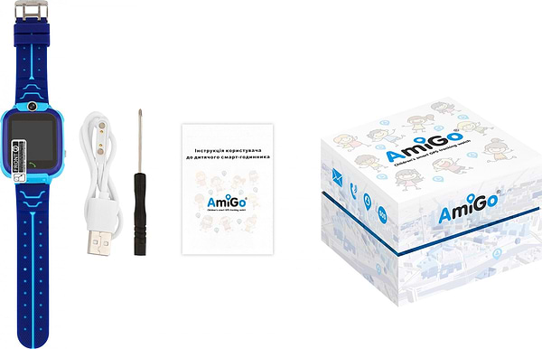 Фото - Дитячий годинник AmiGo GO002 Swimming Camera WIFI Blue