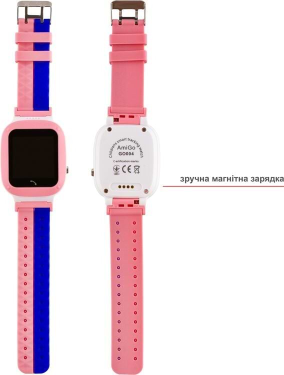 Фото - Уценка - Детские часы AmiGo GO004 Splashproof Camera+LED Pink