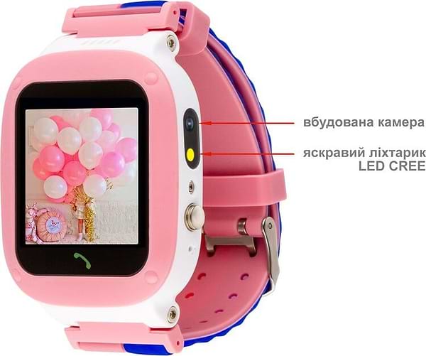 Фото - Уценка - Детские часы AmiGo GO004 Splashproof Camera+LED Pink