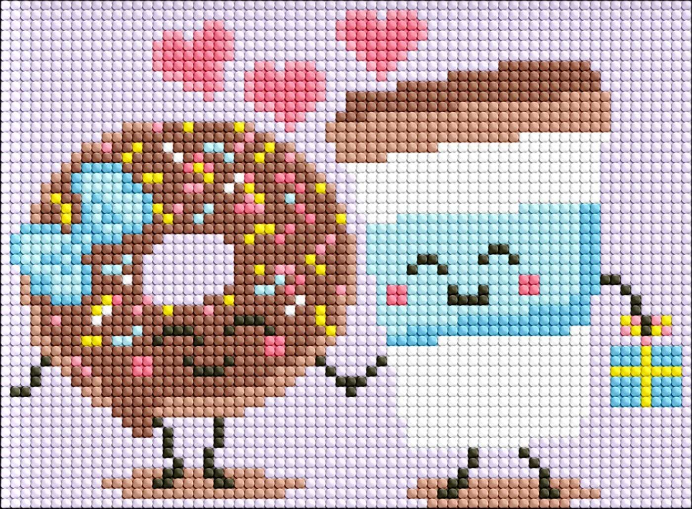 Алмазний живопис Ideyka Солодка пара 15х20 см (AMM1035) - Фото 1